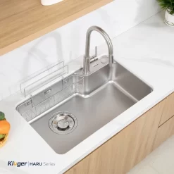 Chậu rửa chén Posco 304 Linen dập nổi Kluger KH8050FS Ulti 14 Chậu rửa chén Posco 304 Linen dập nổi Kluger KH8050FS Ulti