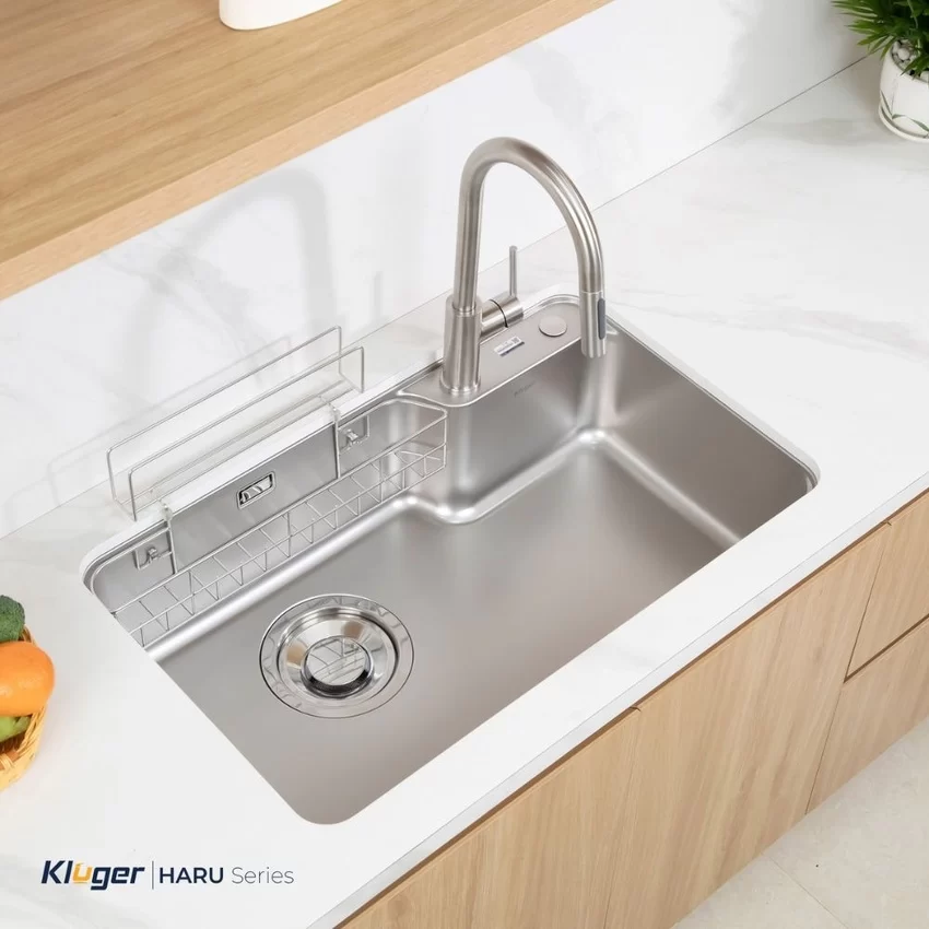 Chậu rửa chén Posco 304 Linen dập nổi Kluger KH8050FS Ulti - SKU: KH8050FS Ulti Chậu rửa chén Posco 304 Linen dập nổi Kluger KH8050FS Ulti