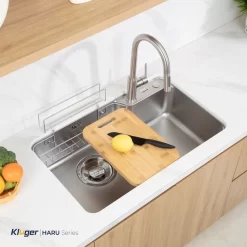 Chậu rửa chén Posco 304 Linen dập nổi Kluger KH8050FS Ulti 15 Chậu rửa chén Posco 304 Linen dập nổi Kluger KH8050FS Ulti