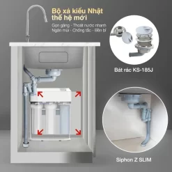 Chậu rửa chén Posco 304 Linen dập nổi Kluger KH8050FS Ulti 17 Chậu rửa chén Posco 304 Linen dập nổi Kluger KH8050FS Ulti