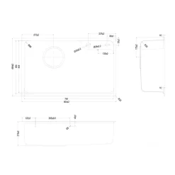 Chậu rửa chén Posco 304 Linen dập nổi Kluger KH8050FS Ulti 18 Chậu rửa chén Posco 304 Linen dập nổi Kluger KH8050FS Ulti