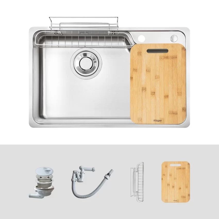 Chậu rửa chén Posco 304 Linen dập nổi Kluger KH8050FS Ulti 11 Chậu rửa chén Posco 304 Linen dập nổi Kluger KH8050FS Ulti