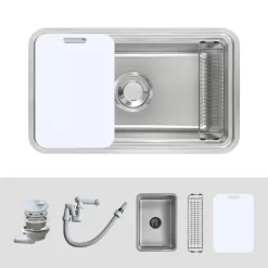Chậu rửa chén Posco 304 Linen dập nổi Kluger KO7847FS Plus 10 Chậu rửa chén Posco 304 Linen dập nổi Kluger KO7847FS Plus