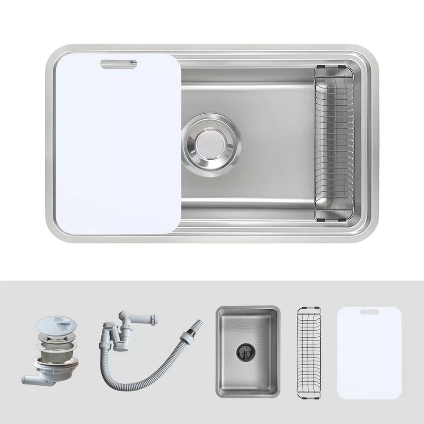 Chậu rửa chén Posco 304 Linen dập nổi Kluger KO7847FS Plus 16 Thiết kế chậu rửa chén Posco 304 Linen dập nổi Kluger KO7847FS Plus - SKU KO7847FS Plus