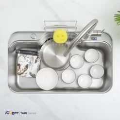 Chậu rửa chén Posco 304 Linen dập nổi Kluger KT7848FS - Basic