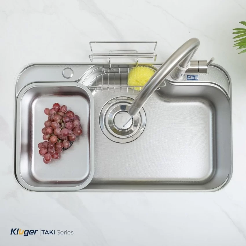 Chậu rửa chén Posco 304 Linen Kluger KT7848FS - Plus Chậu rửa chén Posco 304 Linen dập nổi Kluger KT7848FS - Plus