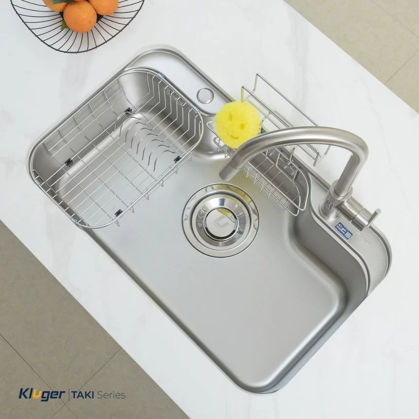 Chậu rửa chén Posco 304 Linen dập nổi Kluger KT7848FS - Plus 10 Chậu rửa chén Posco 304 Linen dập nổi Kluger KT7848FS - Plus