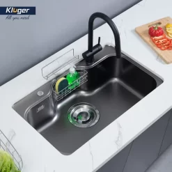 Chậu rửa chén Posco 304 Linen dập nổi Kluger KT8050FB – S80 Plus
