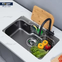 Chậu rửa chén Posco 304 Linen dập nổi Kluger KT8050FB – S80 Plus