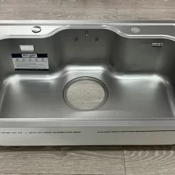 Chậu rửa chén Posco 304 Linen dập nổi Kluger KT8050FS – S80 Plus