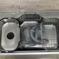 Chậu rửa chén Posco 304 Linen dập nổi Kluger KT8050FS – S80 Plus