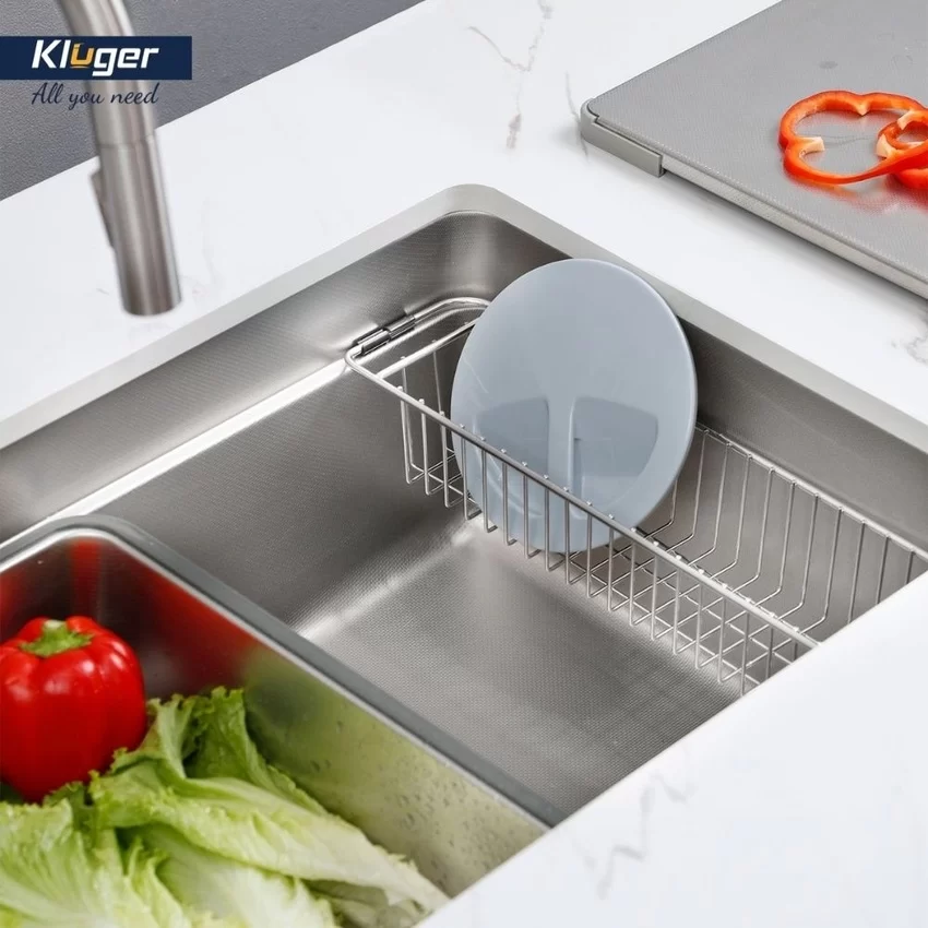 Chậu rửa chén Posco 304 Linen dập nổi Kluger KU7844FS Plus 20 Chậu rửa chén Posco 304 Linen dập nổi Kluger KU7844FS Plus - SKU KU7844FS Plus