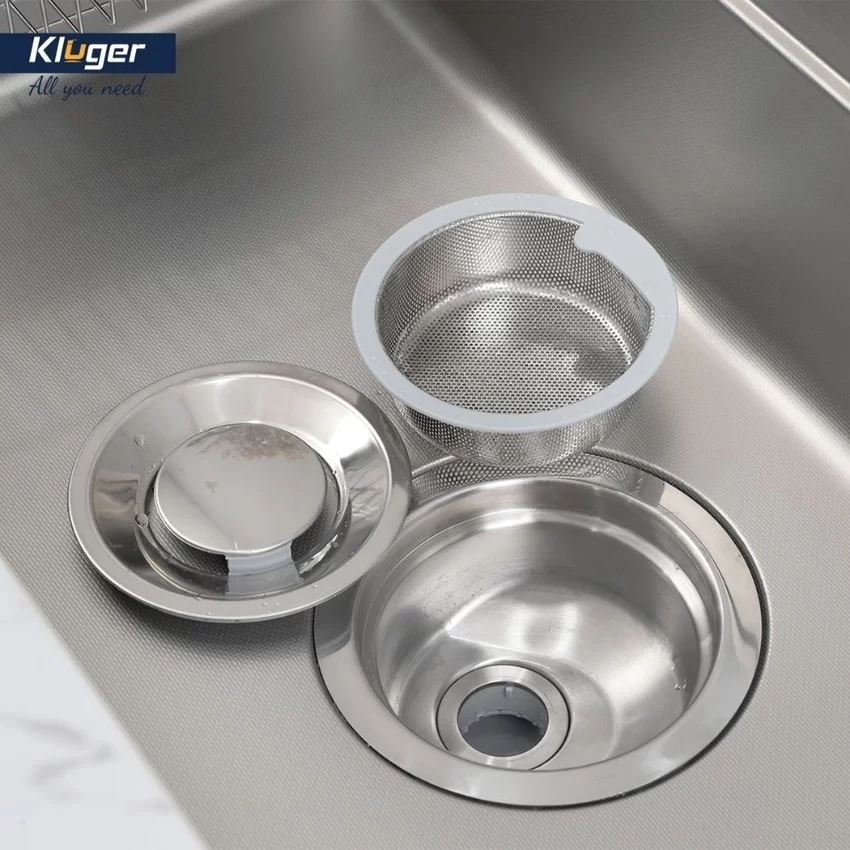 Chậu rửa chén Posco 304 Linen dập nổi Kluger KU7844FS Plus 9 Chậu rửa chén Posco 304 Linen dập nổi Kluger KU7844FS Plus