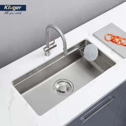 Chậu rửa chén Posco 304 Linen dập nổi Kluger KU8844FS Basic