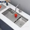 Chậu rửa chén Posco 304 Linen dập nổi Kluger KU8844FS Plus