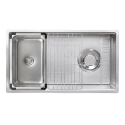 Chậu rửa chén Posco 304 Linen dập nổi Kluger KY7545FS Plus