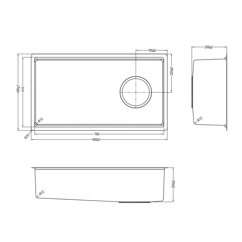 Chậu rửa chén Posco 304 Linen dập nổi Kluger KY8045FS Plus 5 Chậu rửa chén Posco 304 Linen dập nổi Kluger KY8045FS Plus