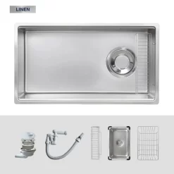 Chậu rửa chén Posco 304 Linen dập nổi Kluger KY8045FS Plus 15 Chậu rửa chén Posco 304 Linen dập nổi Kluger KY8045FS Plus
