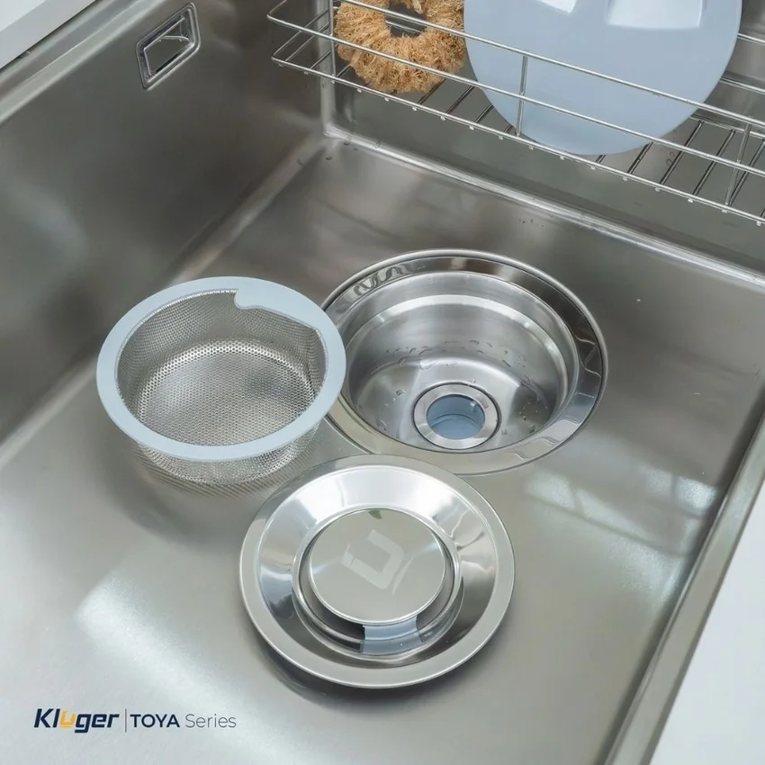 Chậu rửa chén Posco 304 Satin trơn Kluger KY8045ST Plus 10 Chậu rửa chén Posco 304 Satin trơn Kluger KY8045ST Plus