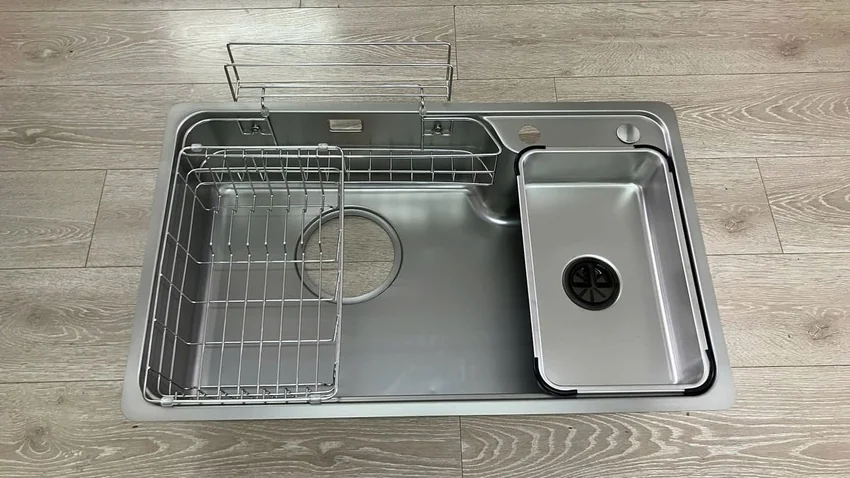 Chậu rửa chén Posco 304 Super Linen dập nổi Kluger KH8050SL Plus Chậu rửa chén Posco 304 Super Linen dập nổi Kluger KH8050SL Plus - 3