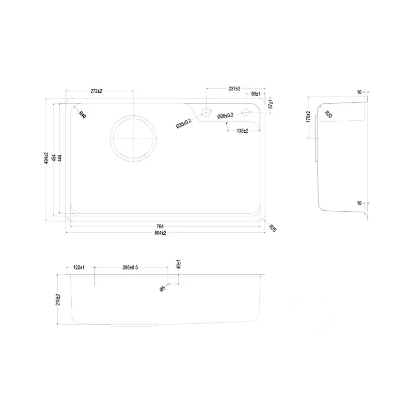 Chậu rửa chén Posco 304 Super Linen dập nổi Kluger KH8050SL Plus Chậu rửa chén Posco 304 Super Linen dập nổi Kluger KH8050SL Plus - 8