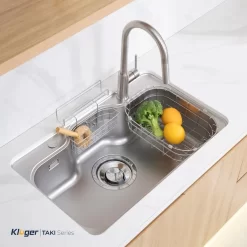 Chậu rửa chén Posco 304 Super Linen dập nổi Kluger KT8050SL Plus