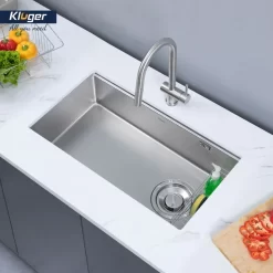Chậu rửa chén Posco 304 Super Linen dập nổi Kluger KY7545SL Plus