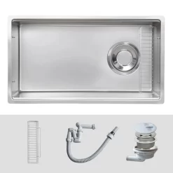 Chậu rửa chén Posco 304 Super Linen dập nổi Kluger KY8045SL Basic
