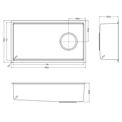 Chậu rửa chén Posco 304 Super Linen dập nổi Kluger KY8045SL Basic