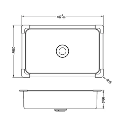 Chậu rửa nhỏ phụ Inox 304 Kluger KSWB – 404S