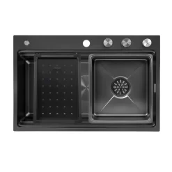 Chậu rửa nhỏ phụ Inox 304 Linen chống xước Kluger KC - 701B