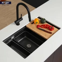 Chậu rửa nhỏ phụ Inox 304 Linen chống xước Kluger KSWB - 401FB