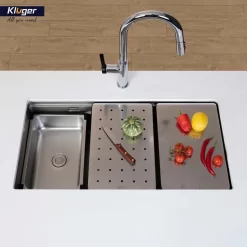 Chậu rửa nhỏ phụ Inox 304 Linen chống xước Kluger KSWB - 402FS