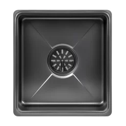 Chậu rửa nhỏ phụ Inox 304 Linen chống xước Kluger KSWB - 403FB