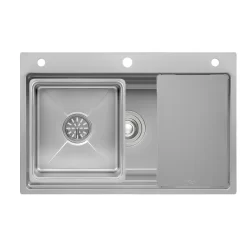 Chậu rửa nhỏ phụ Inox 304 Linen chống xước Kluger KSWB - 403FS
