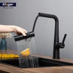 Vòi bếp nóng lạnh dây rút RAIN KLUGER KLF0018B / KLF0018S