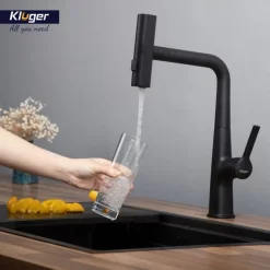Vòi bếp nóng lạnh dây rút RAIN KLUGER KLF0018B / KLF0018S