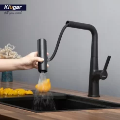 Vòi bếp nóng lạnh dây rút RAIN KLUGER KLF0018B / KLF0018S