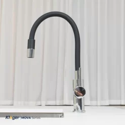 Vòi chậu bếp nóng lạnh cần mềm MOVA Kluger KLF0015B 11 Vòi chậu bếp nóng lạnh cần mềm MOVA Kluger KLF0015B