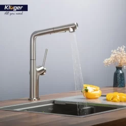 Vòi chậu bếp nóng lạnh dây rút AMBER KLUGER KLF0001C / KLF0001B / KLF0001S