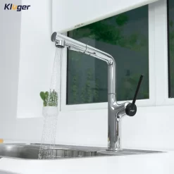 Vòi chậu bếp nóng lạnh dây rút AMBER KLUGER KLF0001C / KLF0001B / KLF0001S