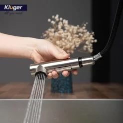 Vòi chậu bếp nóng lạnh dây rút AMBER KLUGER KLF0001C / KLF0001B / KLF0001S
