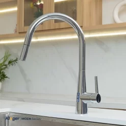 Vòi chậu bếp nóng lạnh dây rút MOZA Kluger KLF0009SC