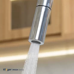 Vòi chậu bếp nóng lạnh dây rút MOZA Kluger KLF0009SC
