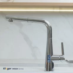Vòi chậu bếp nóng lạnh dây rút MOZA Kluger KLF0013SC
