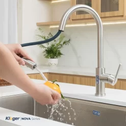 Vòi chậu bếp nóng lạnh dây rút NOVA KLUGER KLF0030S