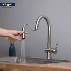 Vòi chậu bếp nóng lạnh dây rút RENE KLUGER KLF0008SS / KLF0008SC / KLF0008SB