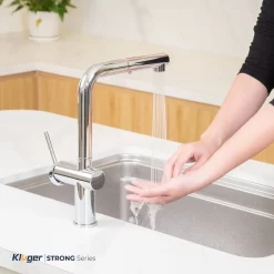 Vòi chậu bếp nóng lạnh dây rút STRONG KLUGER KLF0034C