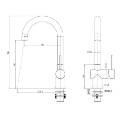 Vòi chậu bếp nóng lạnh RENE KLUGER KLF0021C