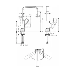 Vòi lavabo nóng lạnh Hansgrohe 74511000 Metropol 230